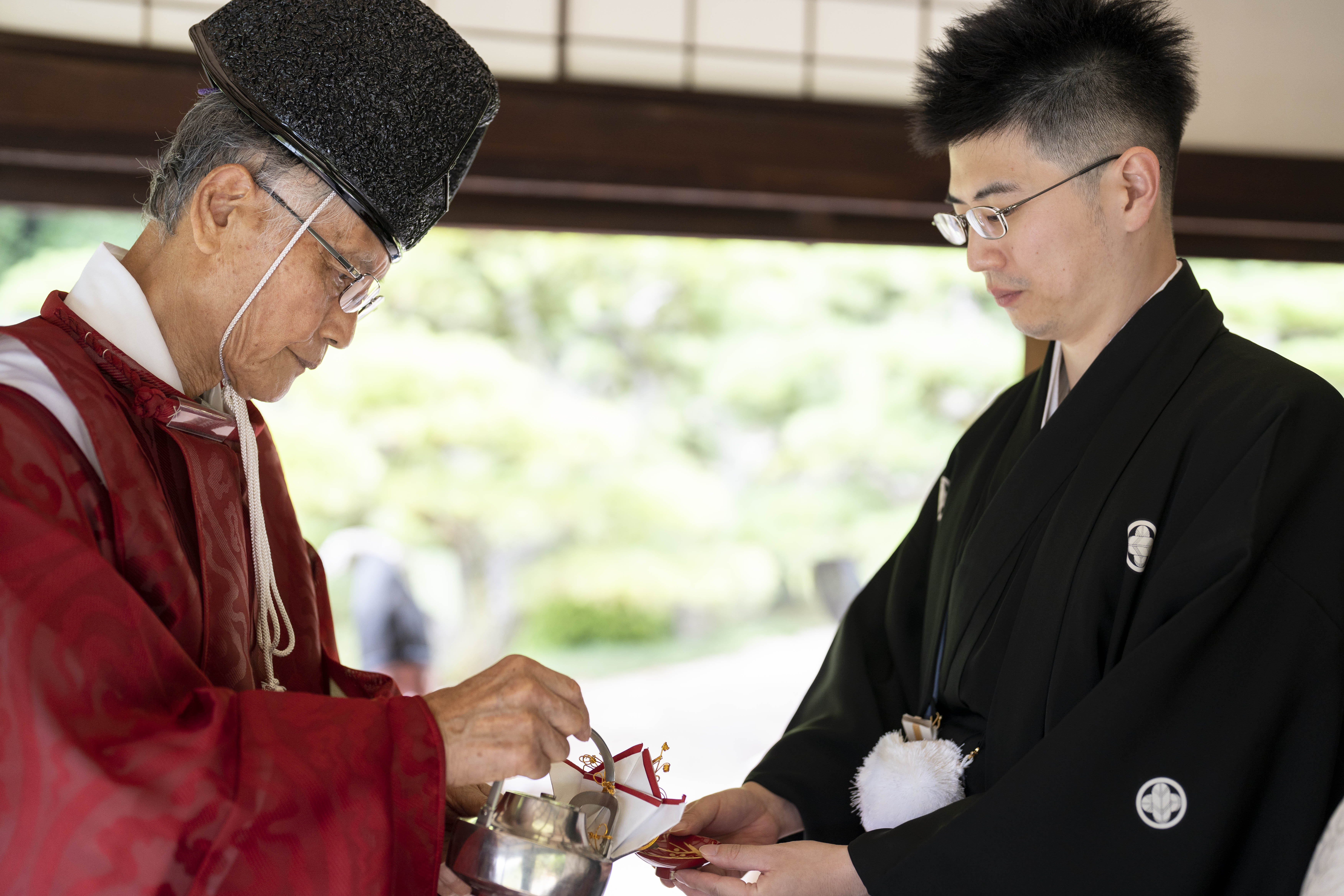 ふるさとウエディング　特別名勝 栗林公園での結婚式 神前式　式次第　三三九度