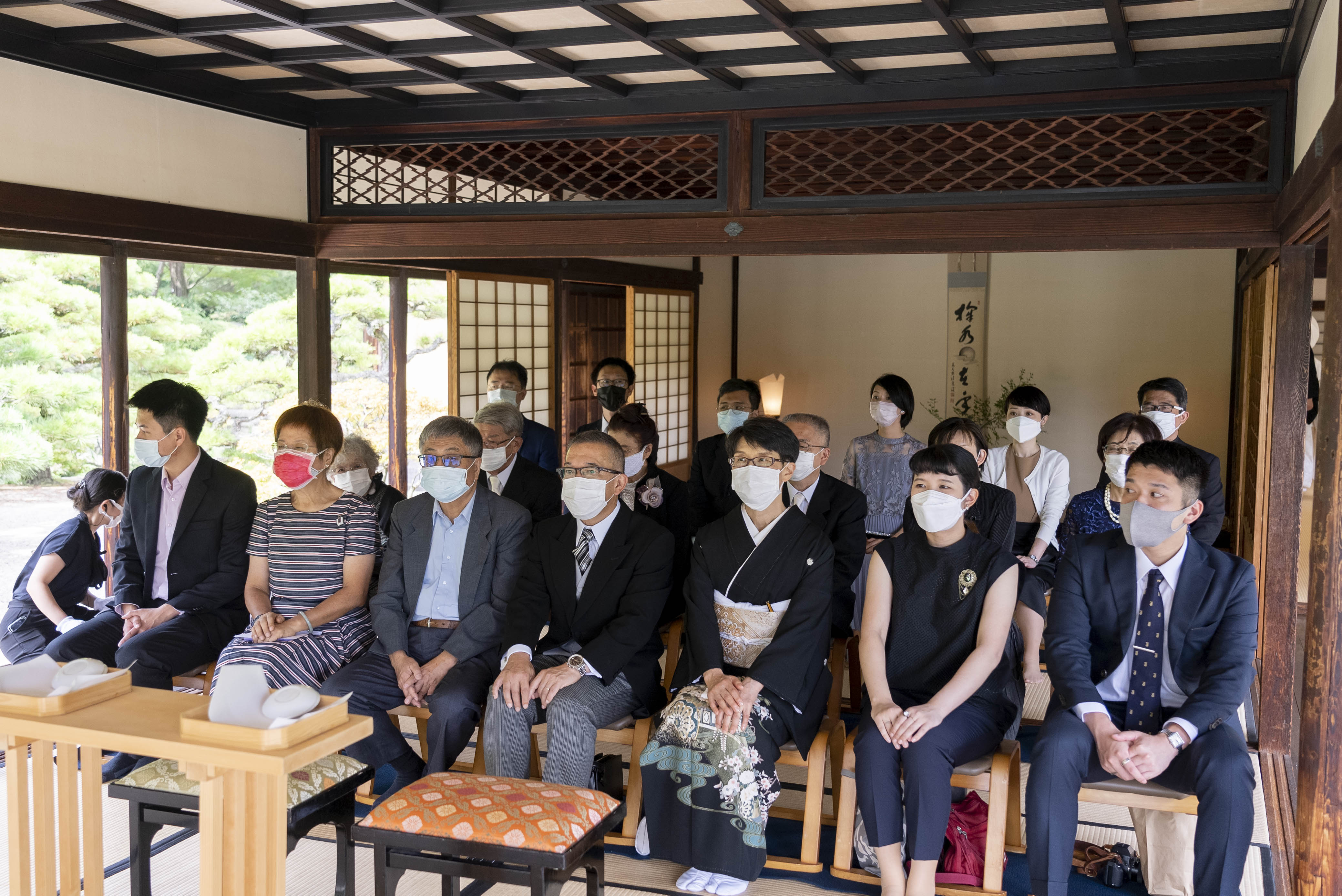 ふるさとウエディング　特別名勝 栗林公園での結婚式 神前式　式次第　列席者着席