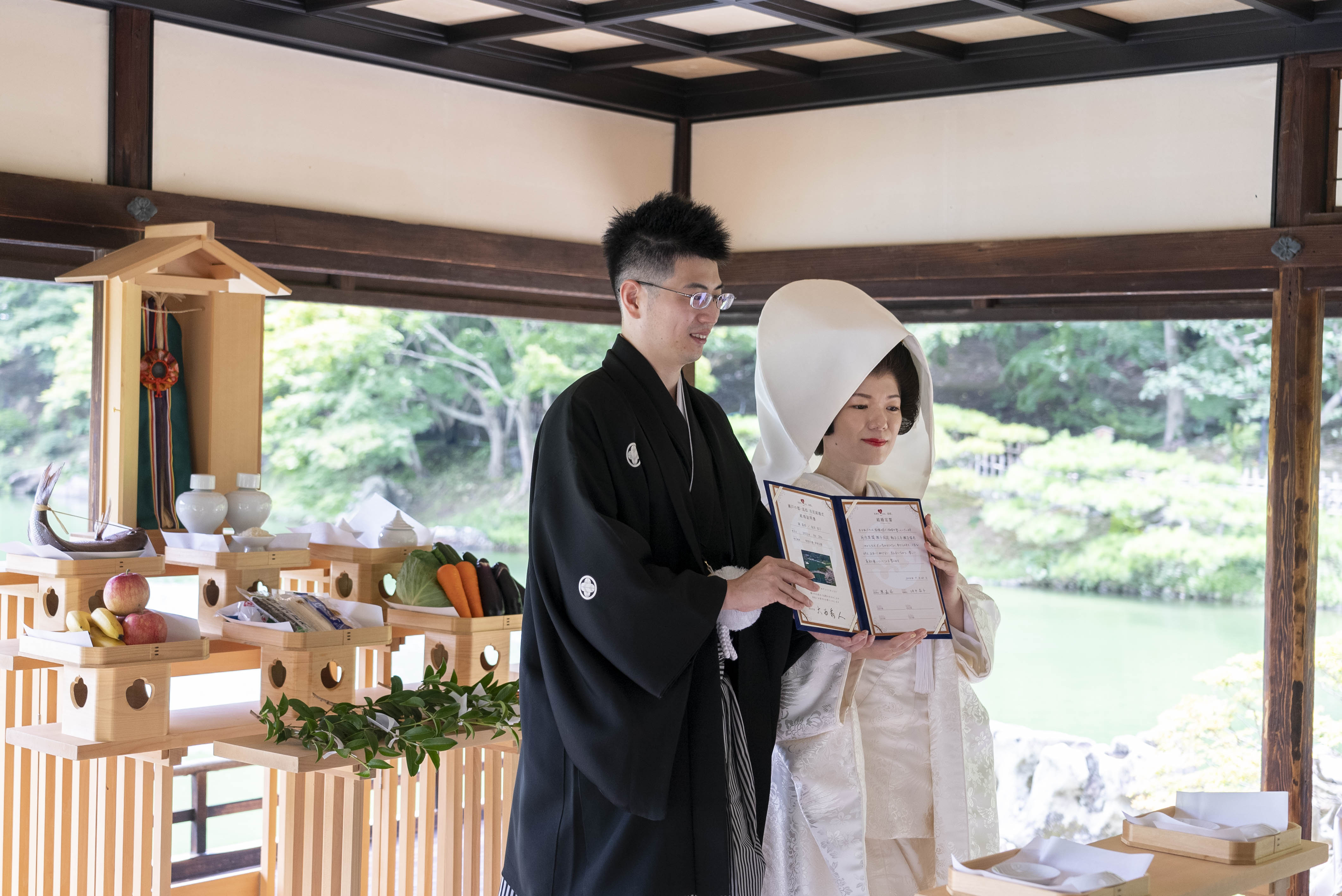 るさとウエディング　特別名勝 栗林公園での結婚式 神前式　式次第　